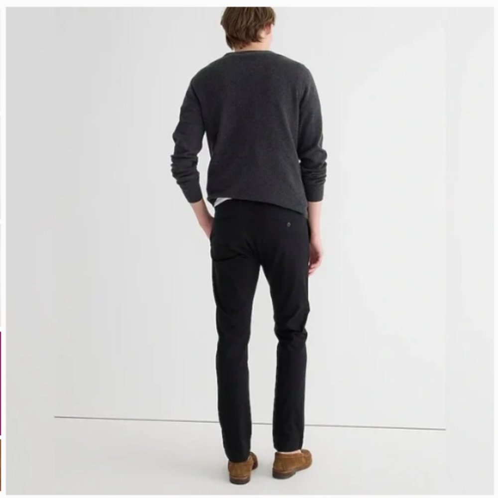 NWT J. Crew Men's Chino 484 Slim Black 31x34 Preppy Business Casual Pants - Picture 4 of 4